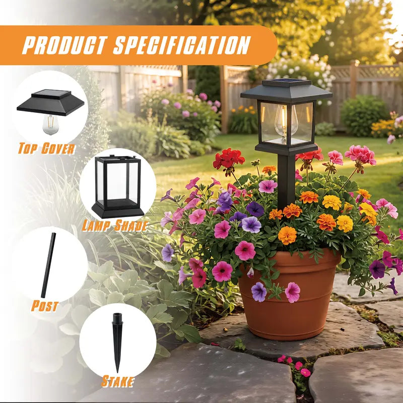 ✨12PCS Solar Pathway Lights – Warm White Waterproof Outdoor Garden Lighting