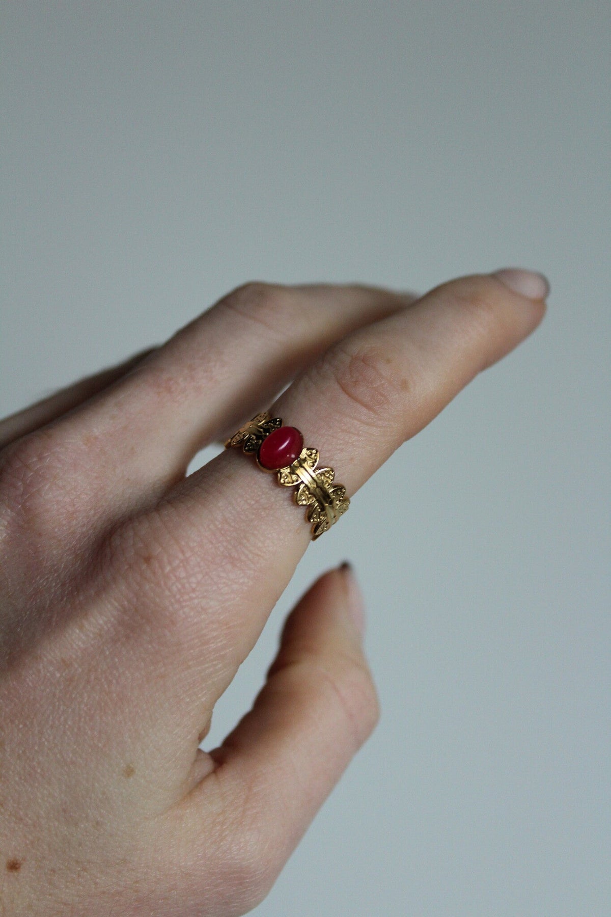 Didi - Ring - Natural Stone - Stainless steel - Adjustable