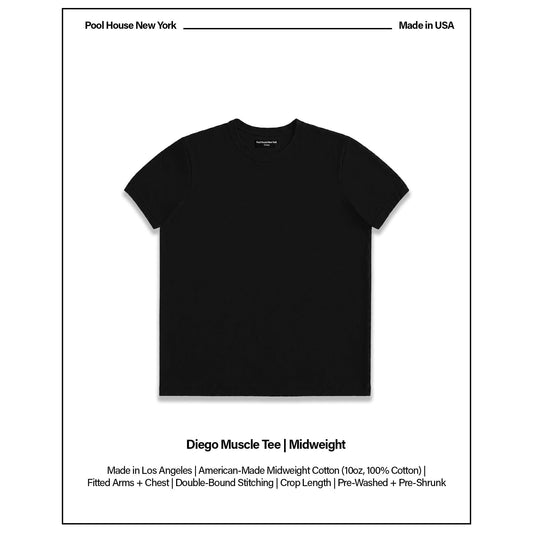 Diego Muscle Tee - Classic Black