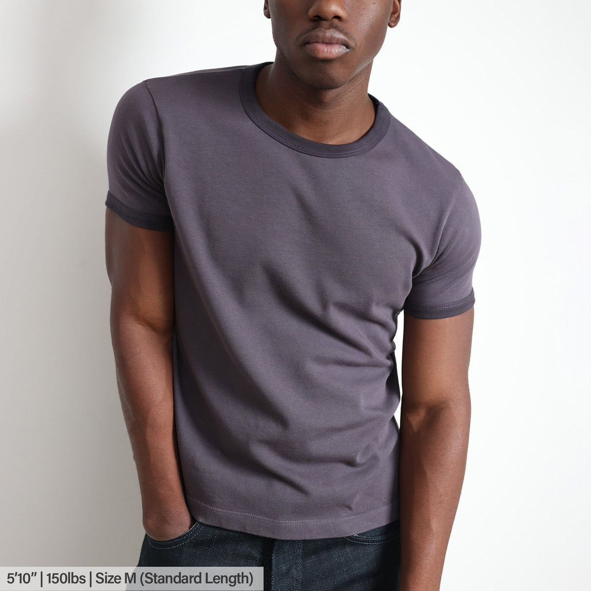 Diego Muscle Tee | Heavyweight | 13.5oz | Ringer - Tonal Vintage Purple