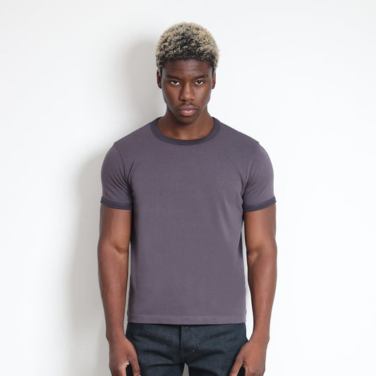 Diego Muscle Tee | Heavyweight | 13.5oz | Ringer - Tonal Vintage Purple