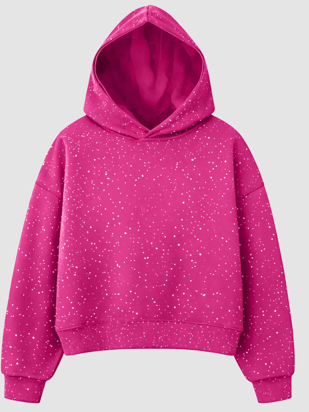 Women's Glitter Long Sleeve Hoodie in Pink