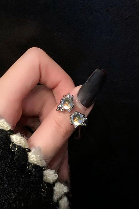 Niche Retro Floral Court Stack Ring