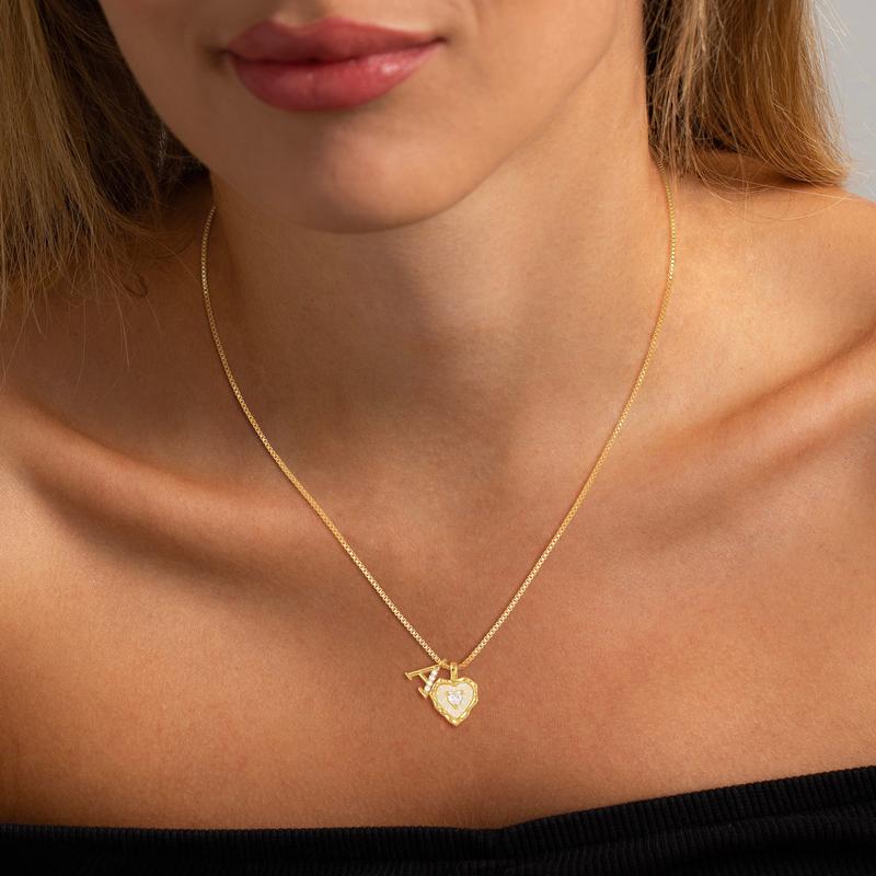 Personalized Initial Heart Necklace For Her