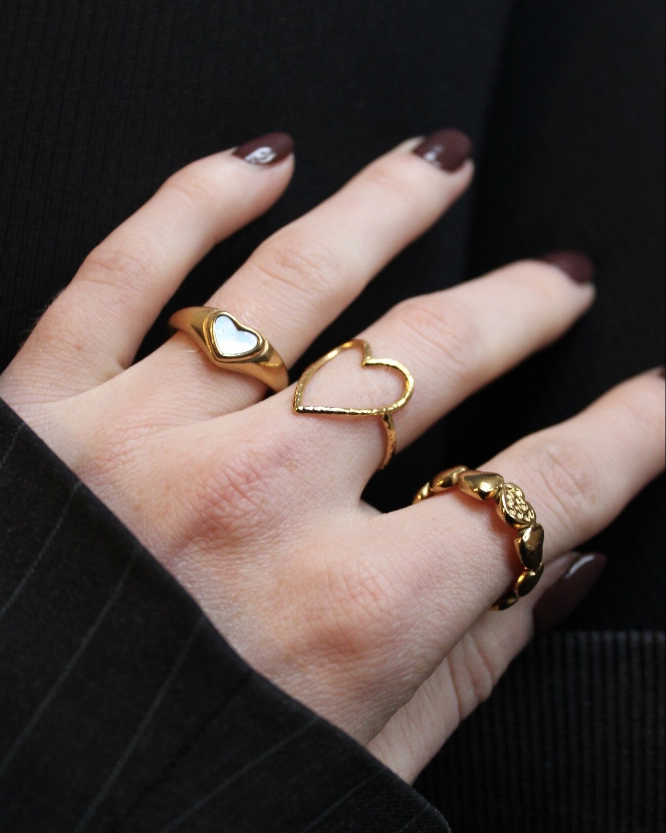 Amoureux - Ring - Stainless Steel - Adjustable