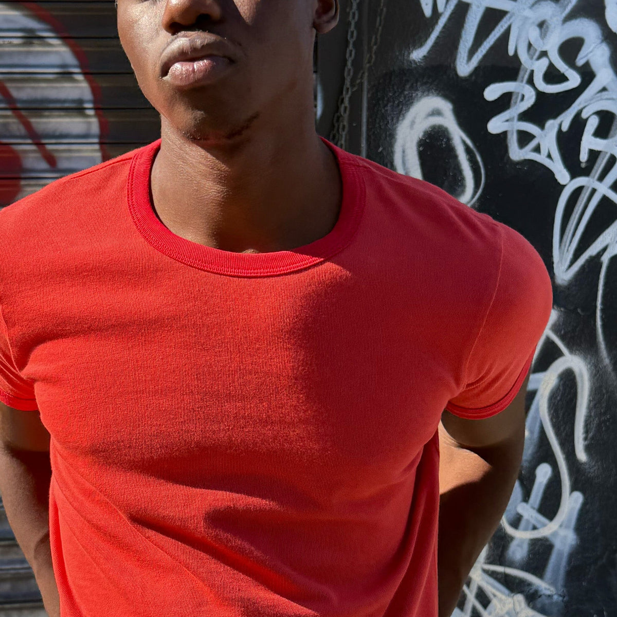 Diego Muscle Tee | Heavyweight | 13.5oz | Ringer - Tonal Vintage Red
