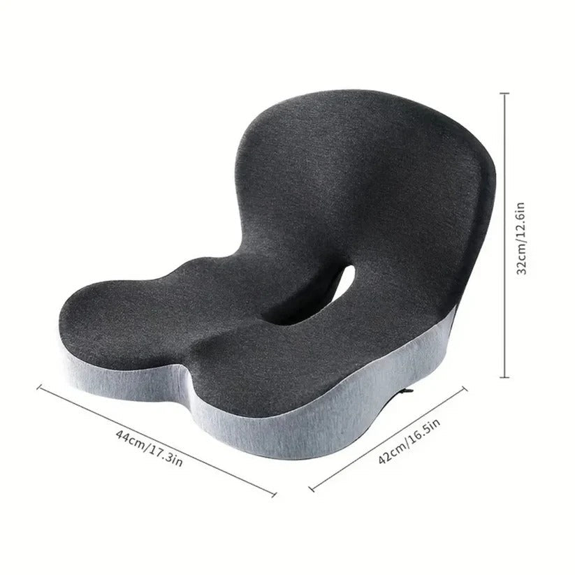 Cojín de asiento de espuma viscoelástica ergonómico y soporte lumbar para comodidad durante todo el día y alivio de la presión
