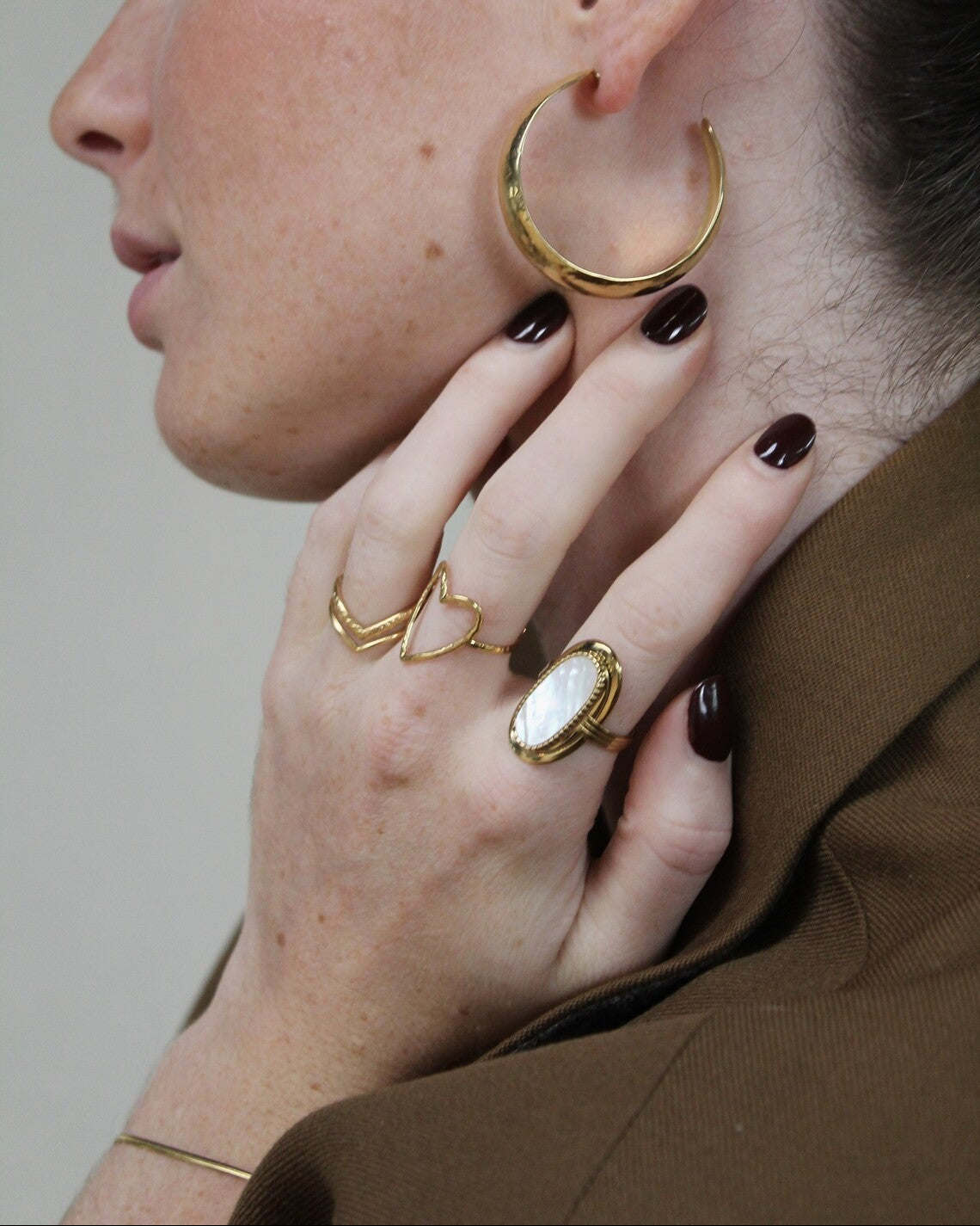 Double Wave - Ring - Stainless Steel - Adjustable