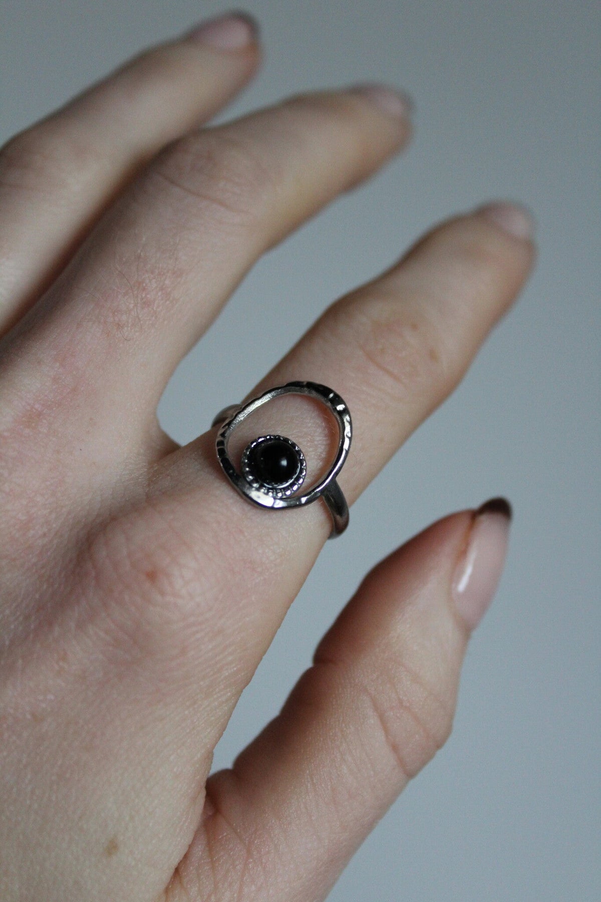 Lucia - Ring - Natural Stone - Stainless Steel - Adjustable