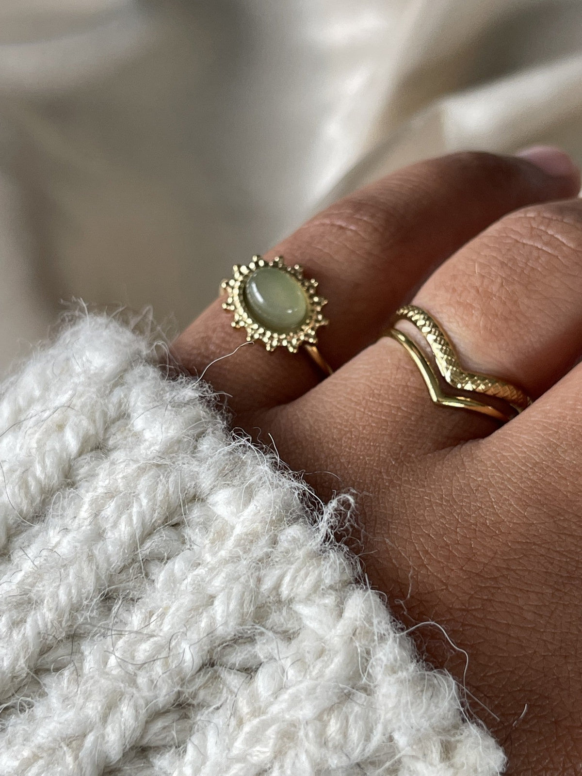 Jolie - Ring - Natural Stone - Stainless Steel