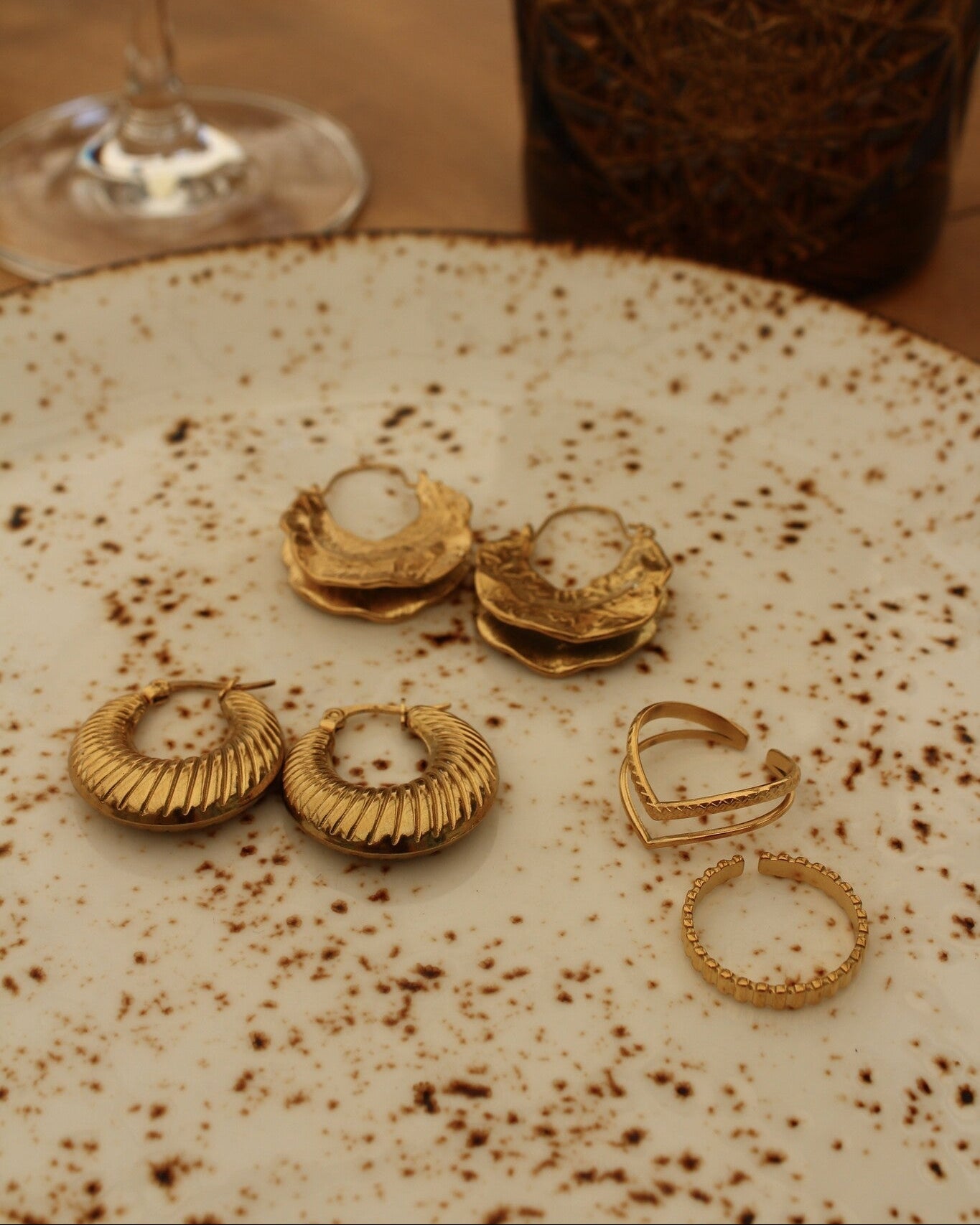 Double Wave - Ring - Stainless Steel - Adjustable