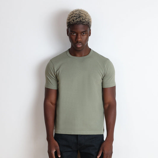 Los Feliz Crop Muscle Tee II | Heavyweight | 13.5oz - Faded Military Green