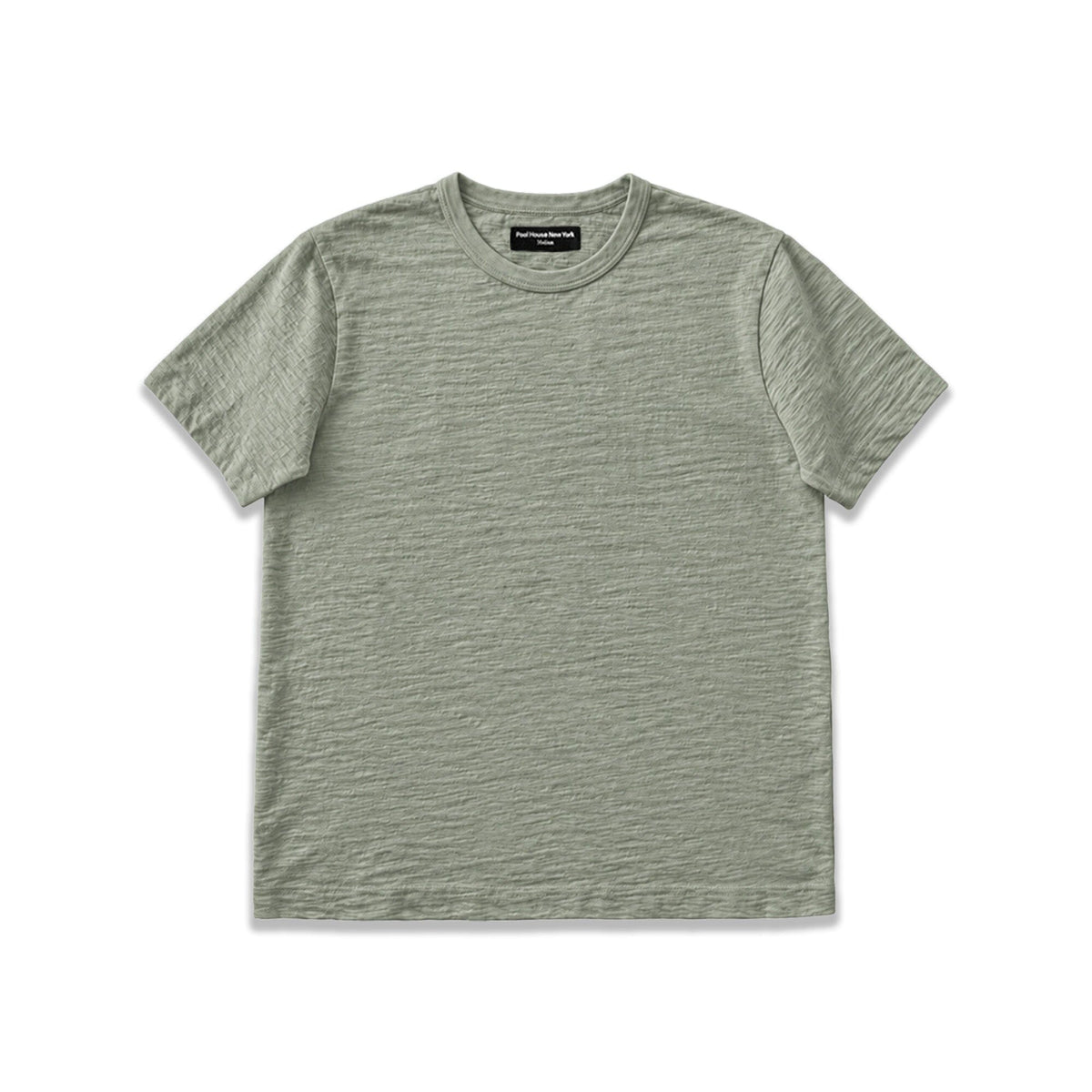 Los Feliz Crop Muscle Tee II | Slub - Faded Military Green