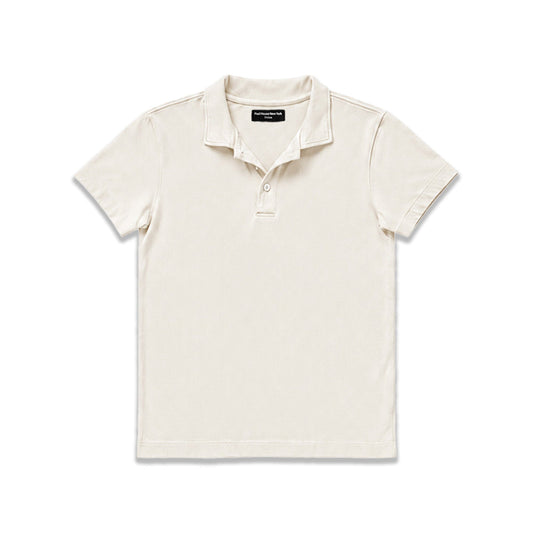 Los Feliz Crop Muscle Polo | Heavyknit - Natural Cream