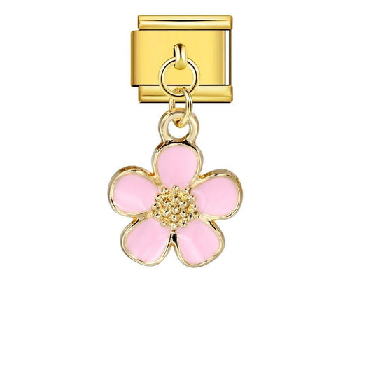 Pink Hanging Flower Charm