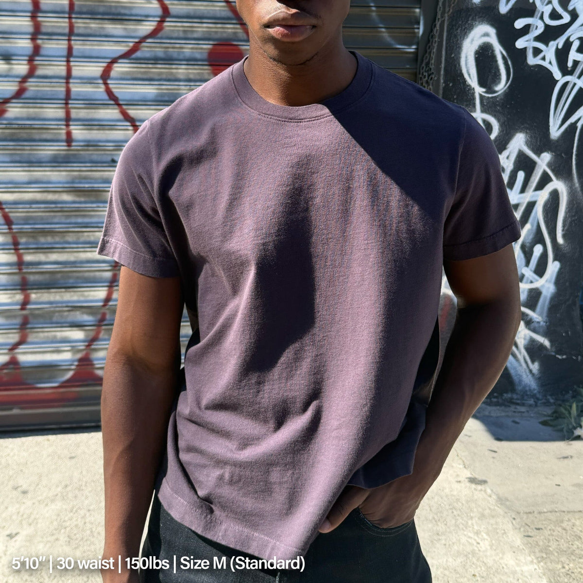 Silverlake Crop Tee III | Boxy, Relaxed Fit - Vintage Purple II