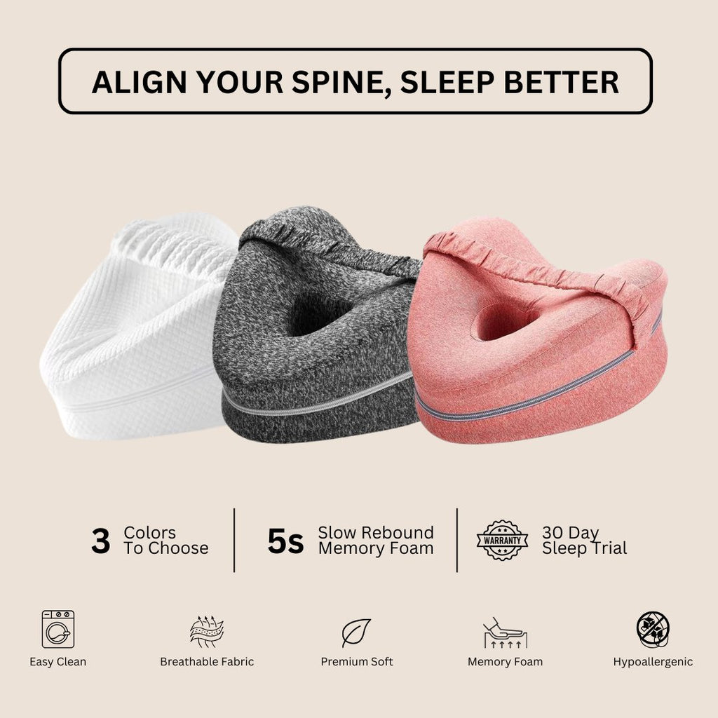 Orthopedic Memory Foam Knee Pillow for Side Sleepers