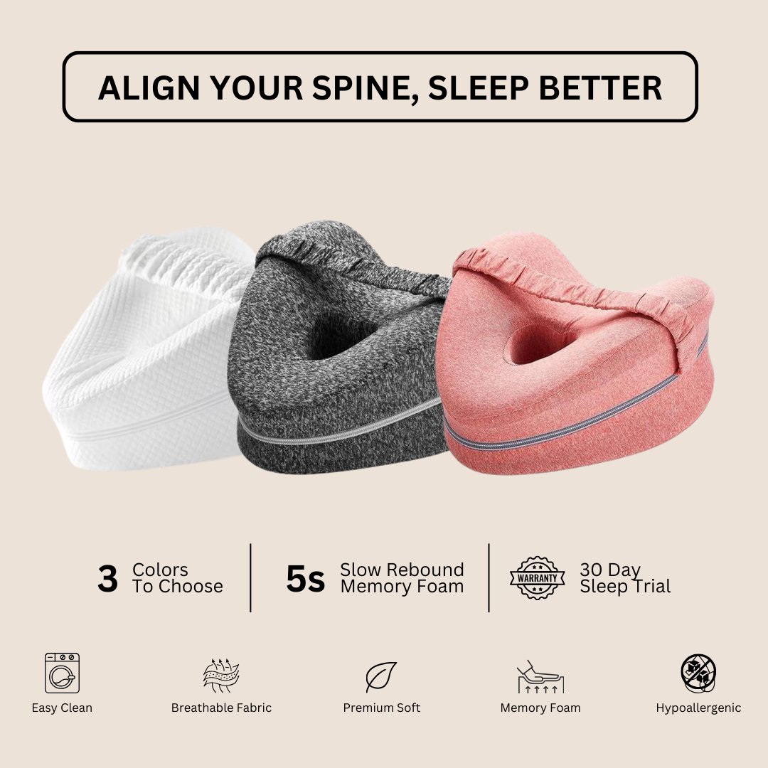 Orthopedic Memory Foam Knee Pillow for Side Sleepers
