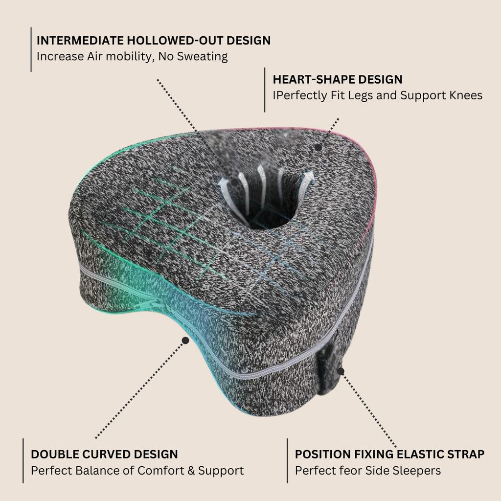 Orthopedic Memory Foam Knee Pillow for Side Sleepers
