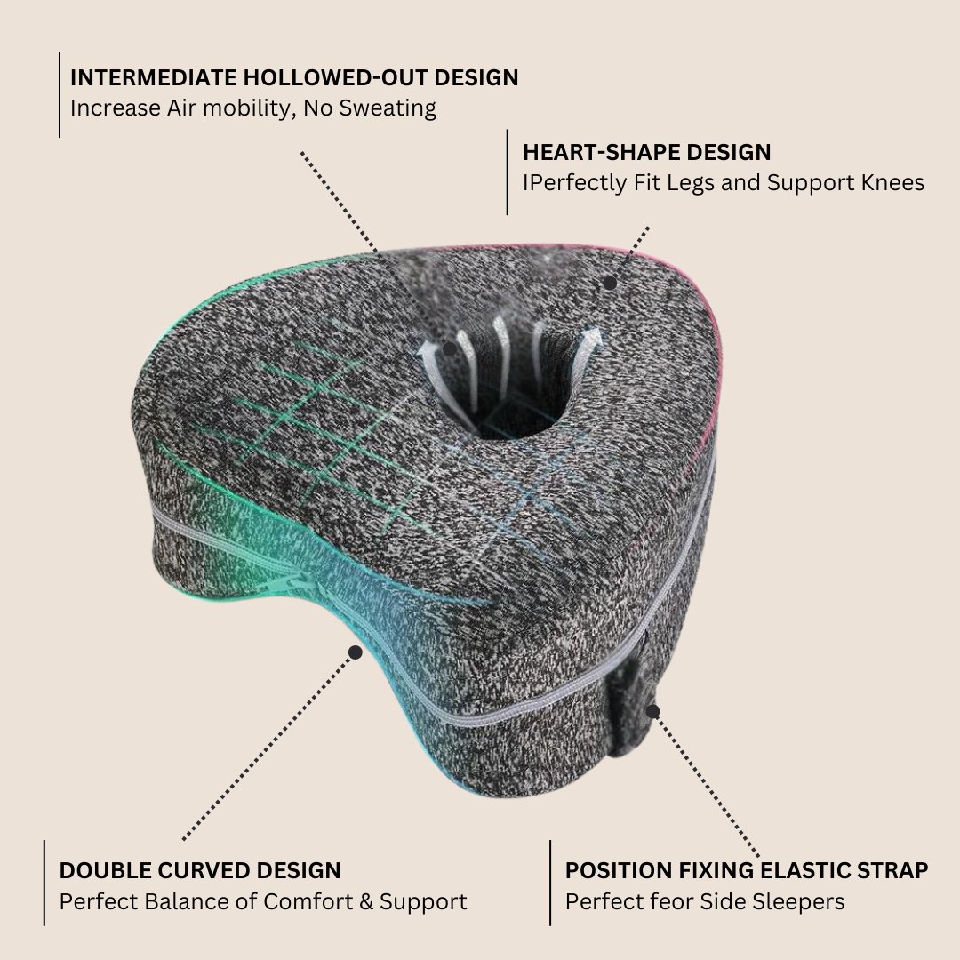 Orthopedic Memory Foam Knee Pillow for Side Sleepers