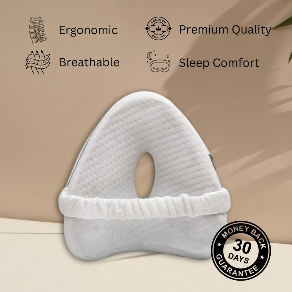 Orthopedic Memory Foam Knee Pillow for Side Sleepers