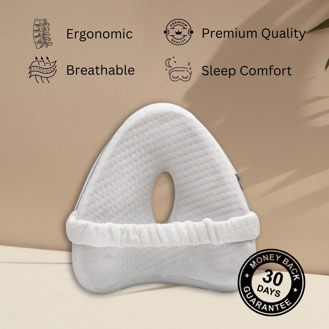 Orthopedic Memory Foam Knee Pillow for Side Sleepers