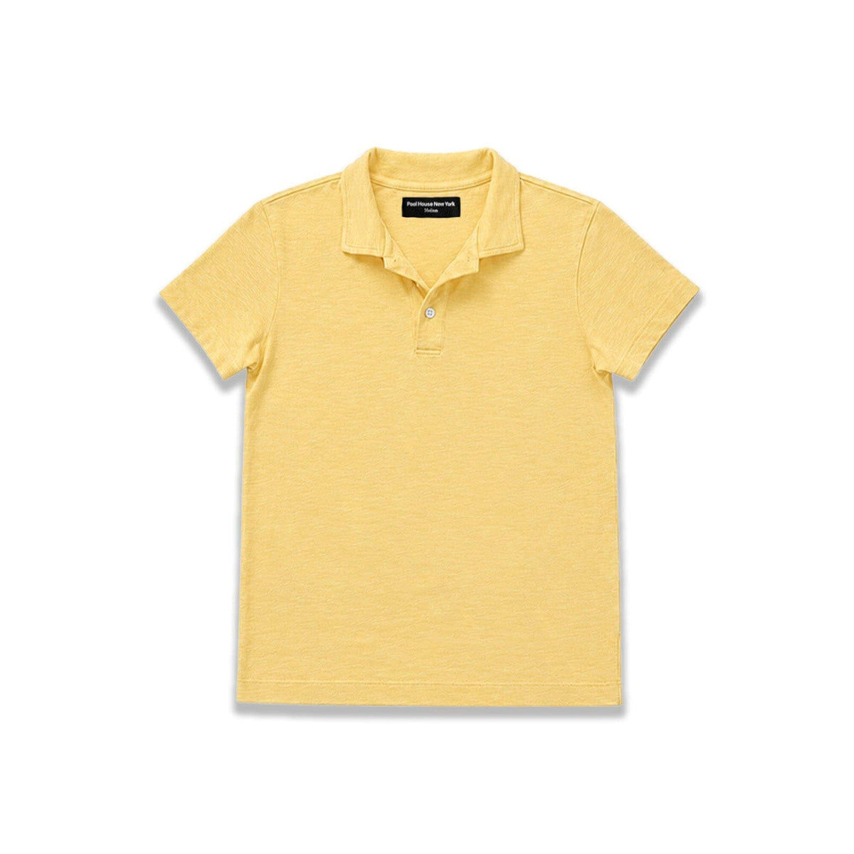 Los Feliz Crop Muscle Polo | Slub - Butter Yellow