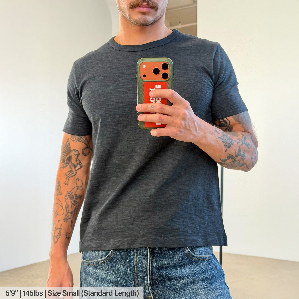 Los Feliz Crop Muscle Tee II | Slub - Vintage Ash Black