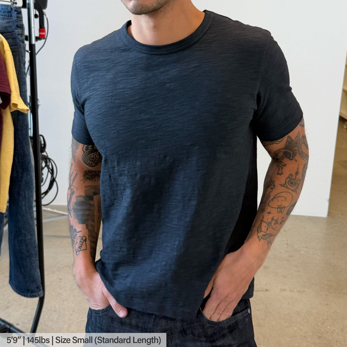 Los Feliz Crop Muscle Tee II | Slub - Vintage Ash Black