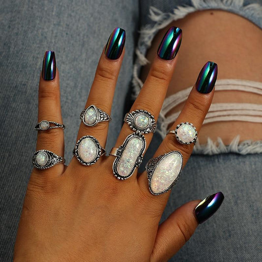 Steampunk Wedding set Rings