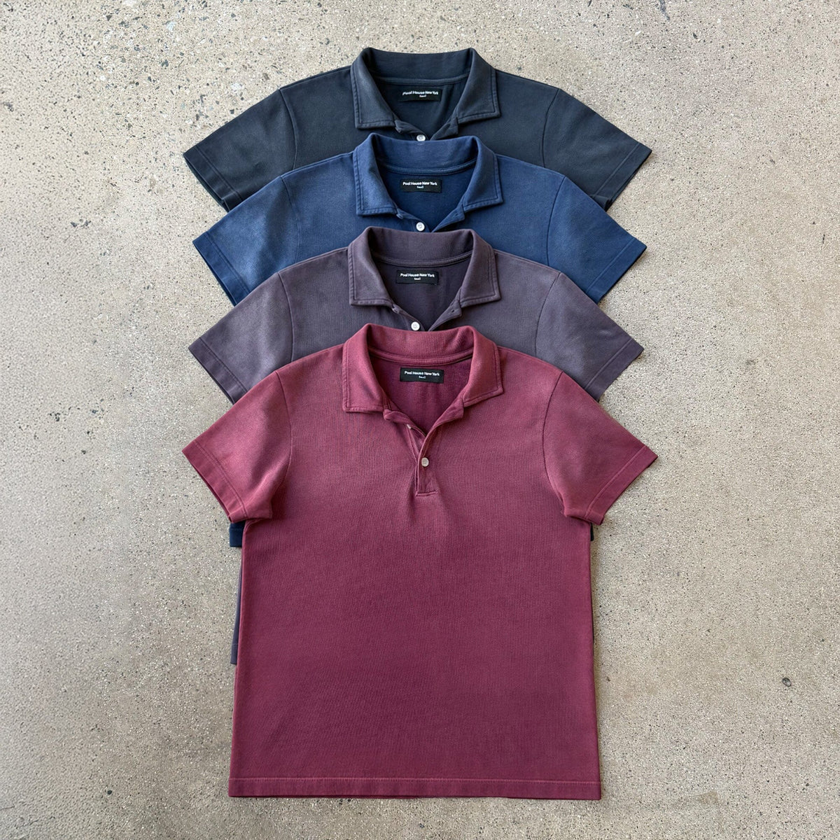 Los Feliz Crop Muscle Polo | Heavyknit | Sun-Faded - Vintage Navy | Sun-Faded