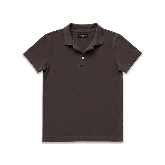 Los Feliz Crop Muscle Polo | Heavyknit - Tobacco Brown