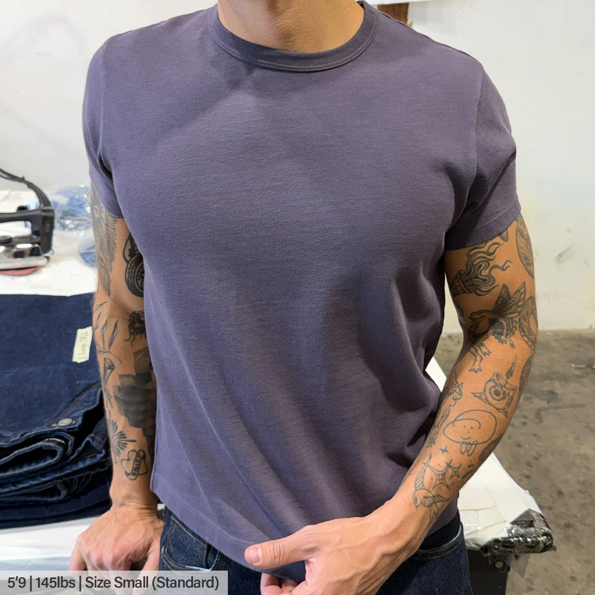 Tony Baby Tee II | Mens | Heavyweight | 13.5oz - Vintage Purple II