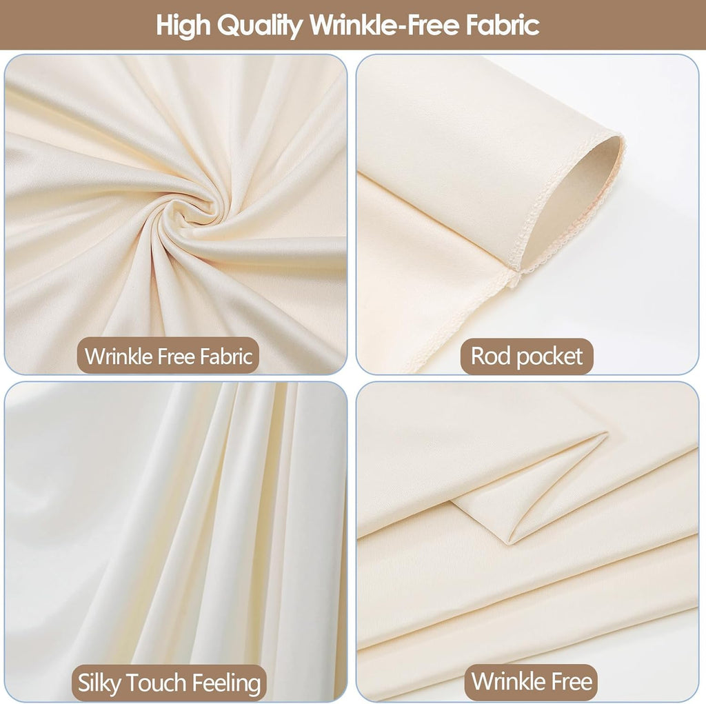 ✨ Elegant Backdrop Curtains – Soft Polyester Drapes for Wedding, Party & Home Decoration (Easy Setup & Reusable)