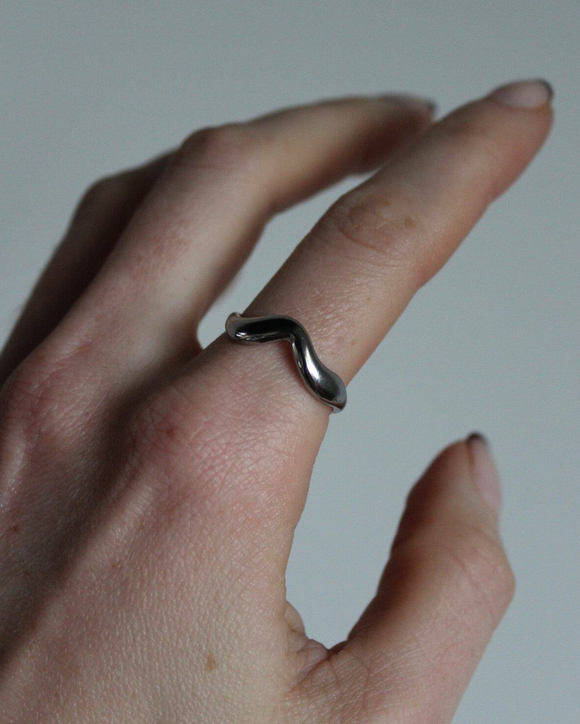Waves - Ring - Stainless Steel - Adjustable