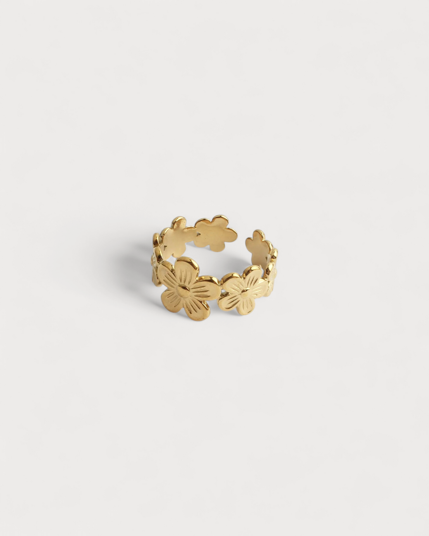 Big Daisy Flower - Ring - Stainless Steel - Adjustable