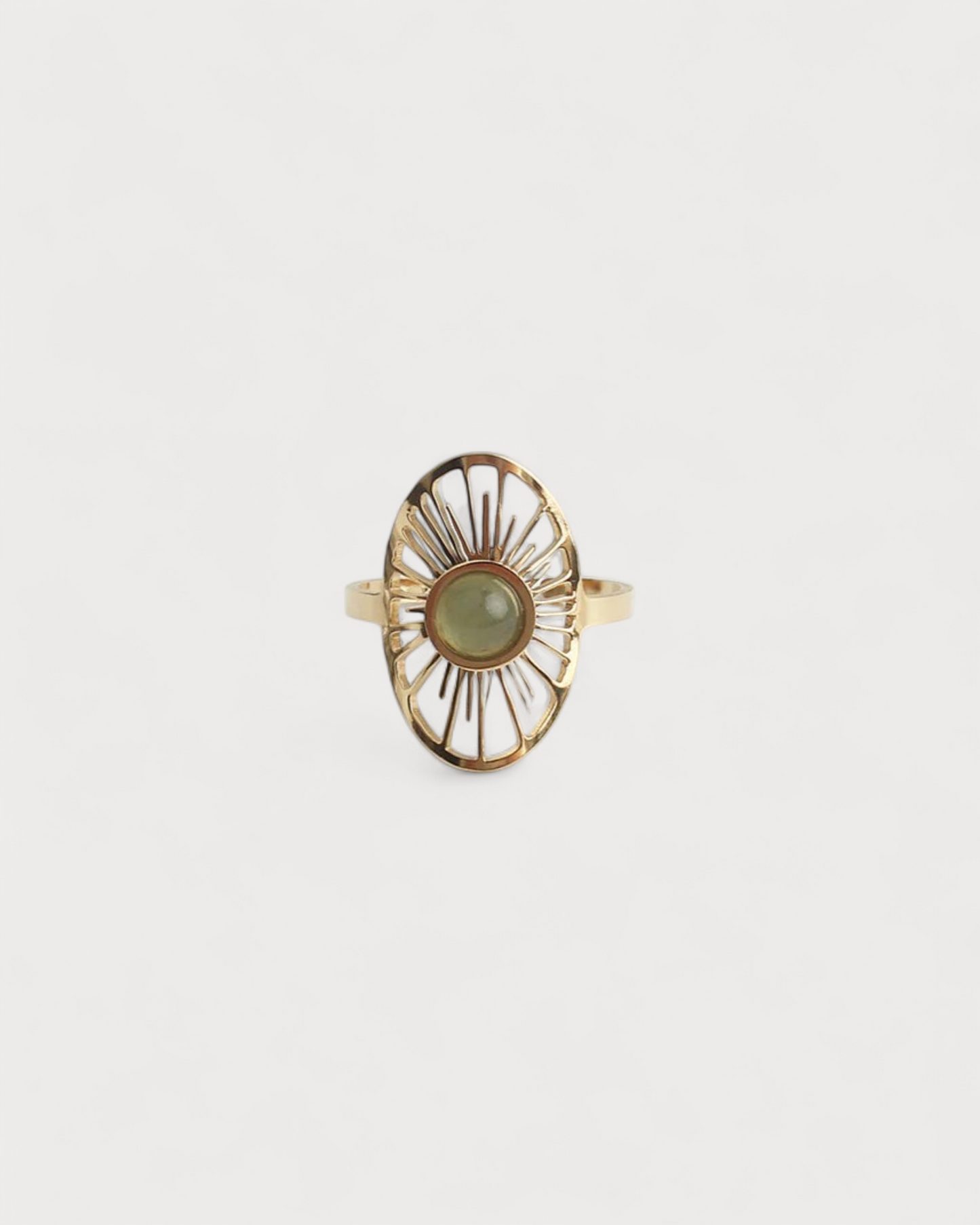 Claudia - Ring - Natural Stone - Stainless Steel - Adjustable