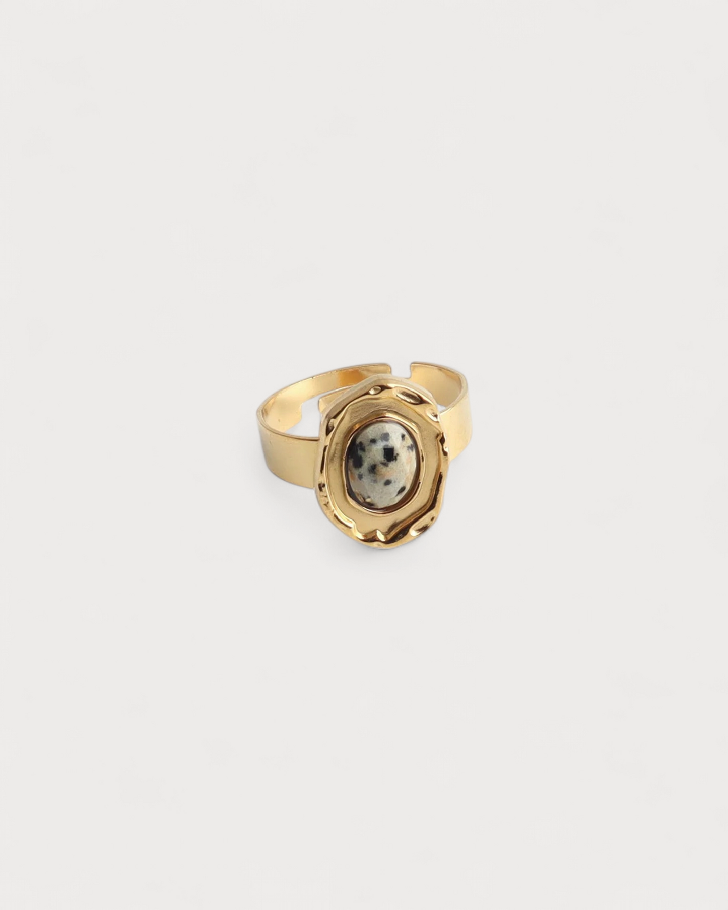 Salomé - Ring - Natural Stone - Stainless Steel - Adjustable