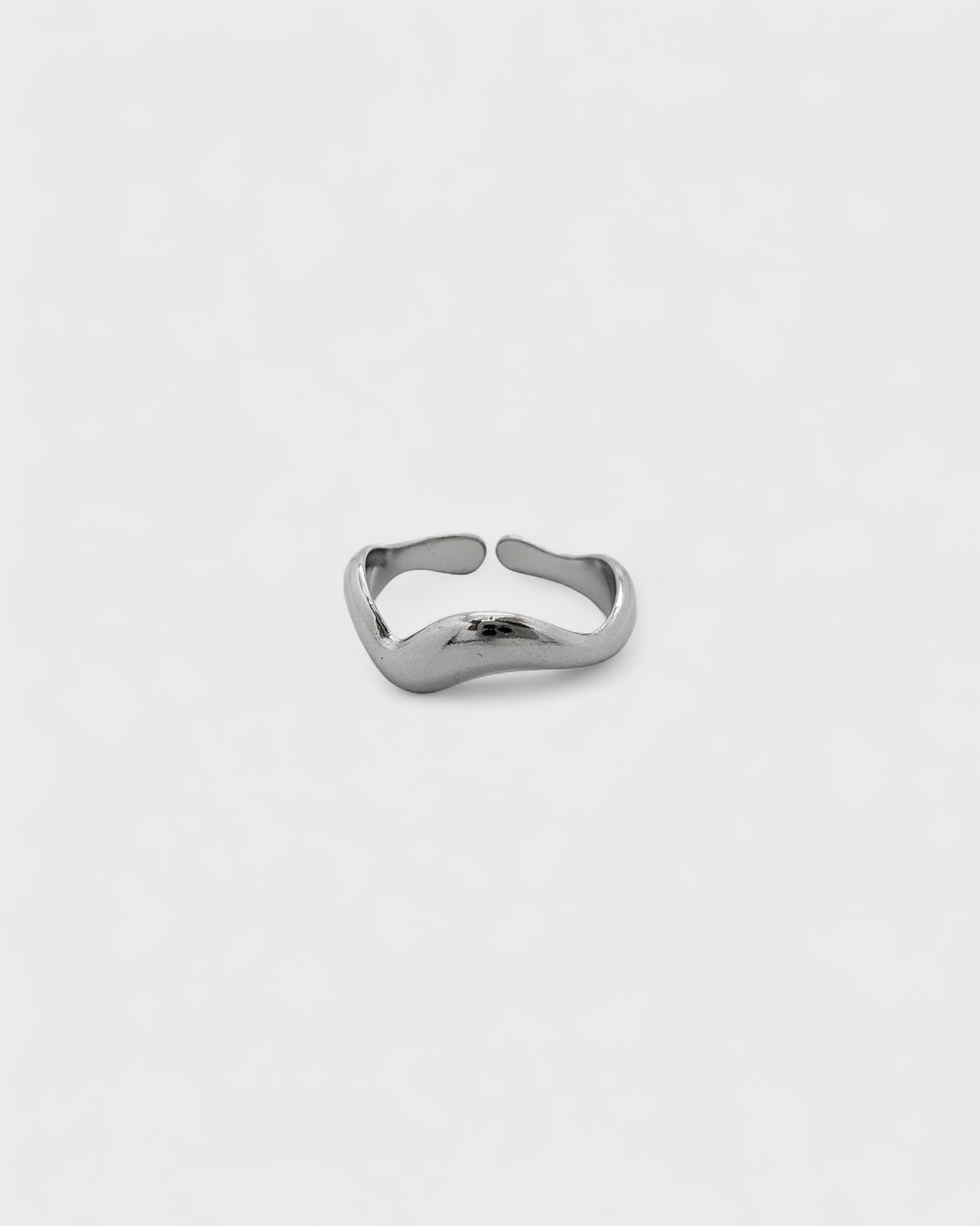 Waves - Ring - Stainless Steel - Adjustable