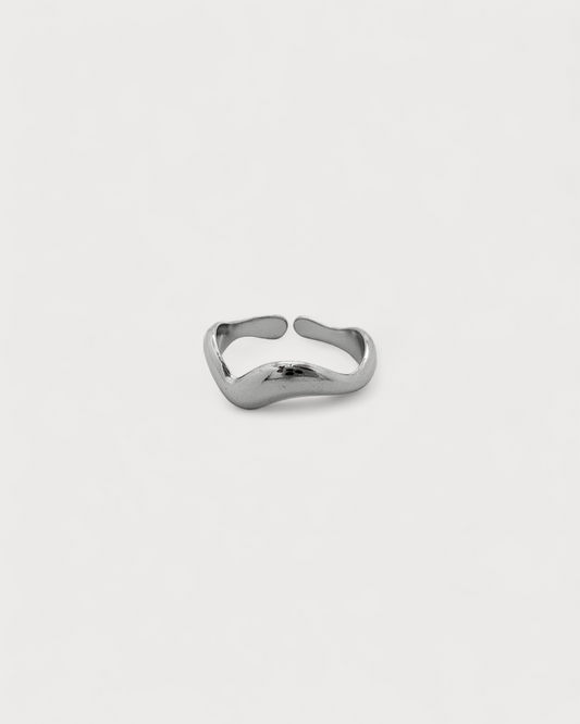 Waves - Ring - Stainless Steel - Adjustable