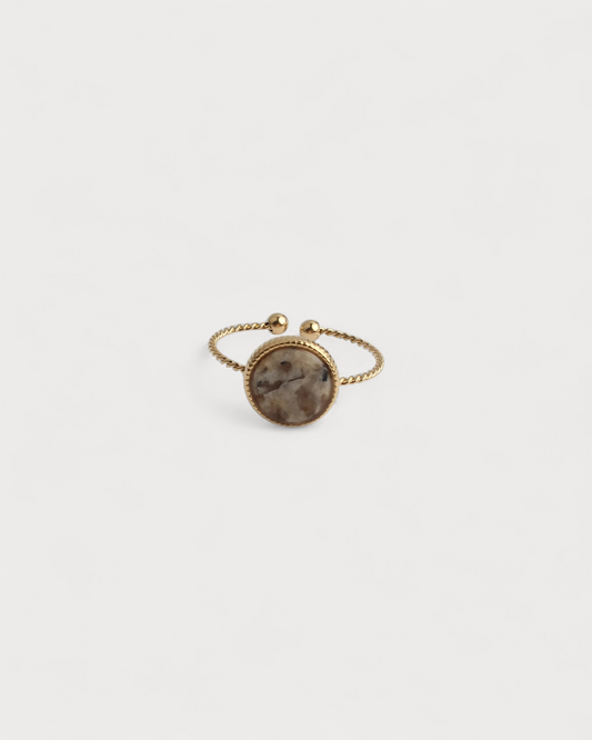Caya - Ring - Natural Stone - Stainless Steel - Adjustable
