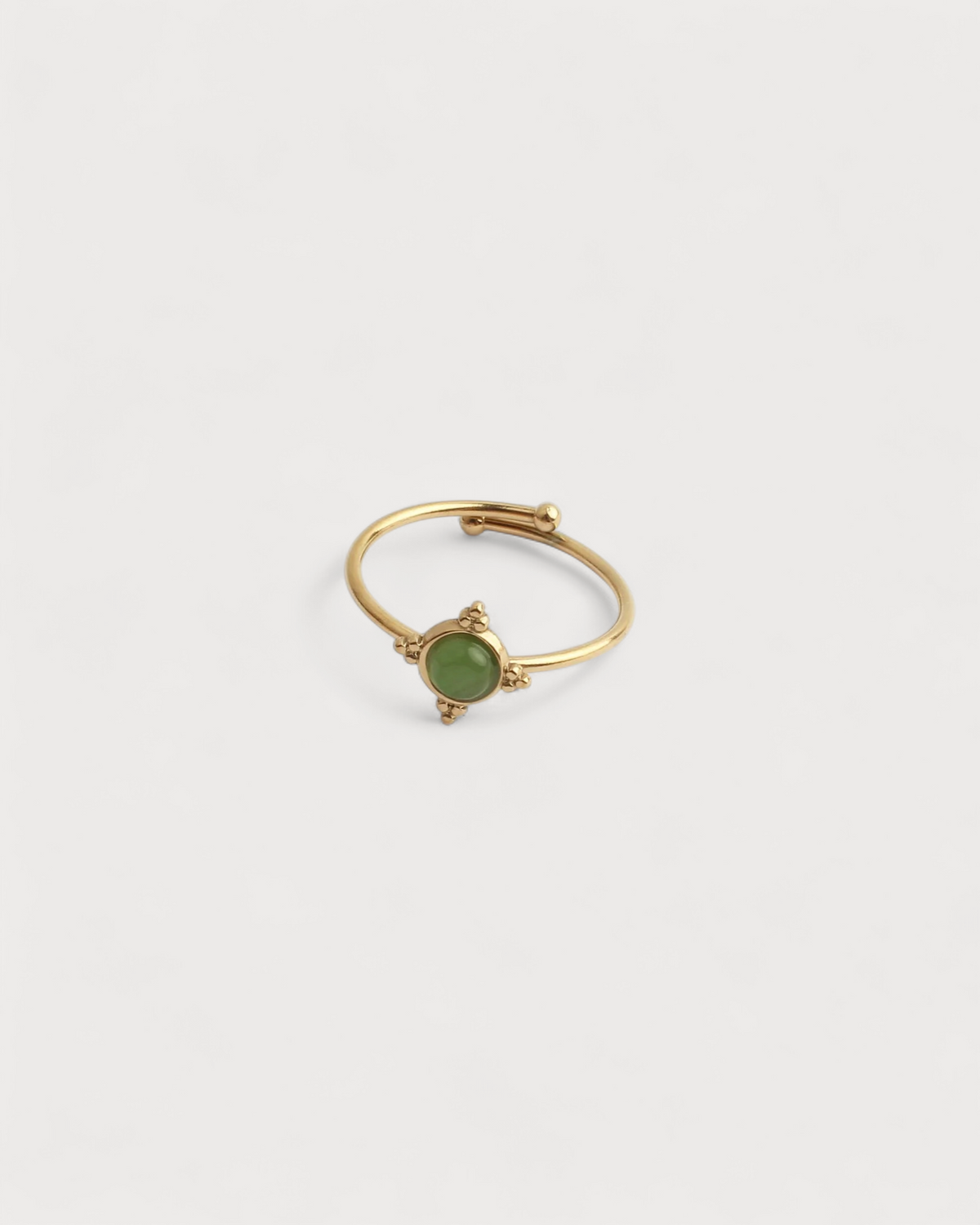 Minimalistic stone - Ring - Stainless Steel - Adjustable - Natural stone