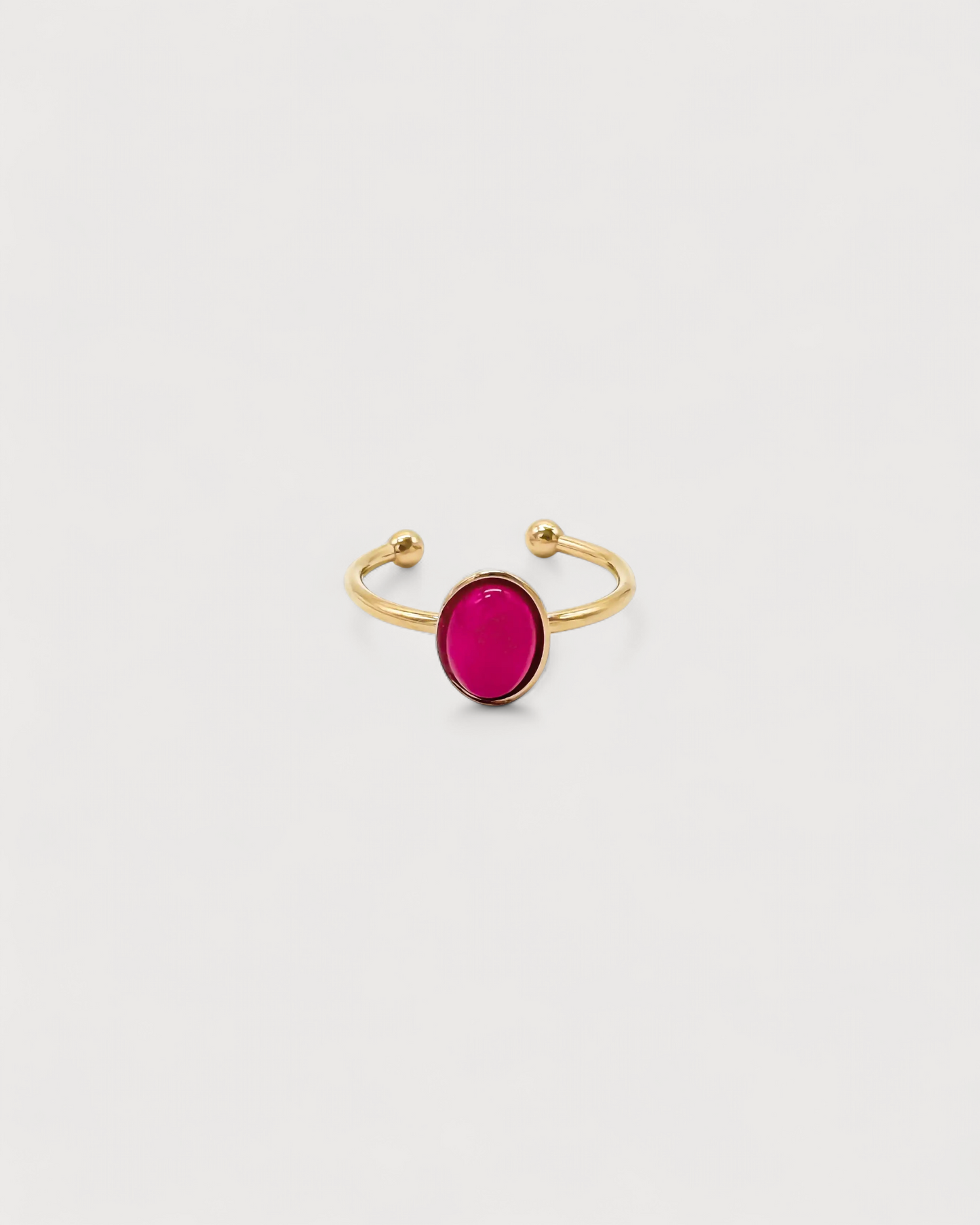 Vive - Ring - Natural Stone - Stainless Steel - Adjustable
