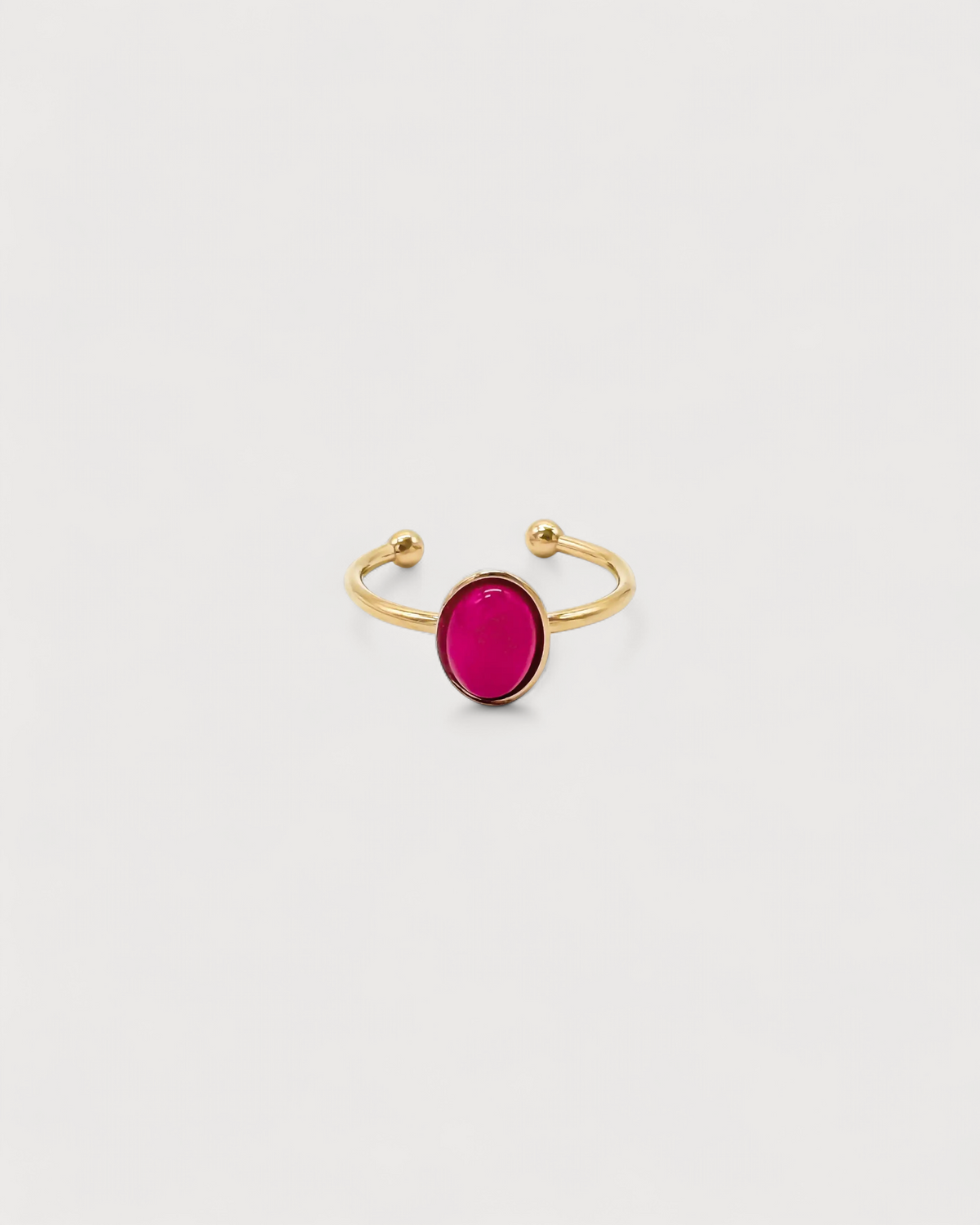 Vive - Ring - Natural Stone - Stainless Steel - Adjustable