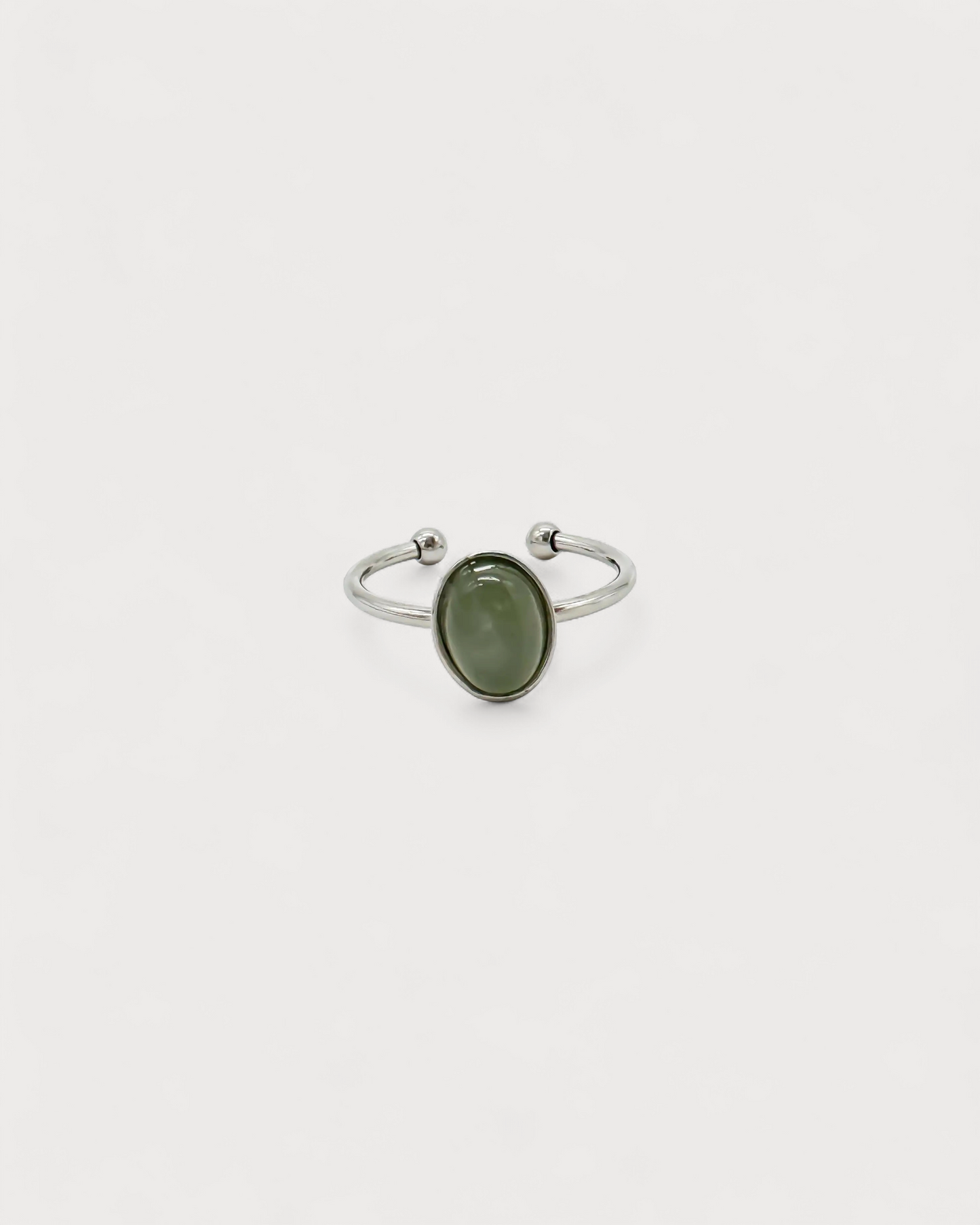 Vive - Ring - Natural Stone - Stainless Steel - Adjustable