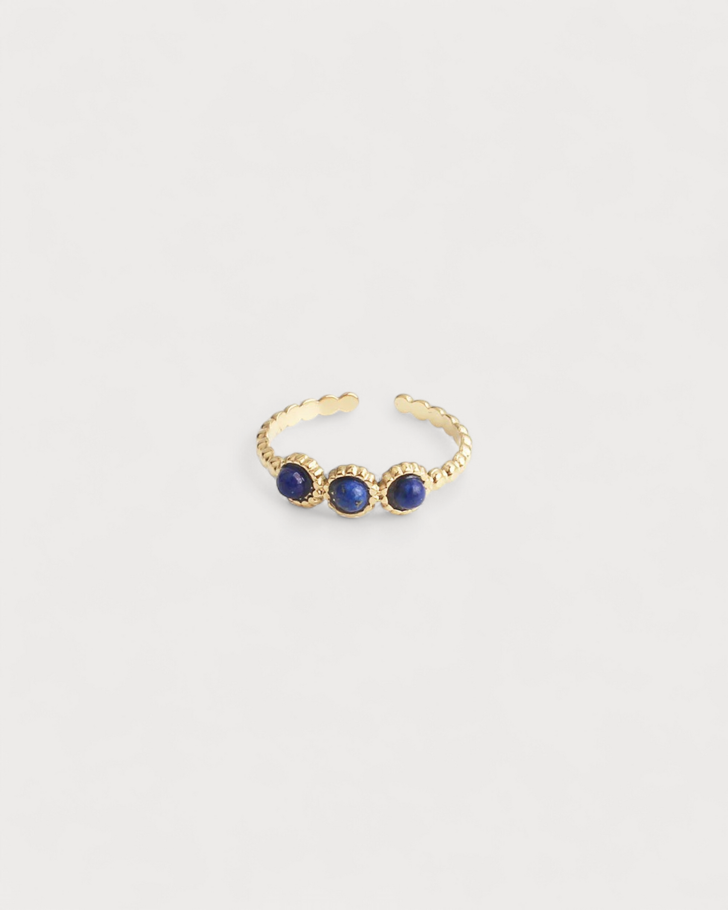Demi - Ring - Natural Stone - Stainless Steel - Adjustable