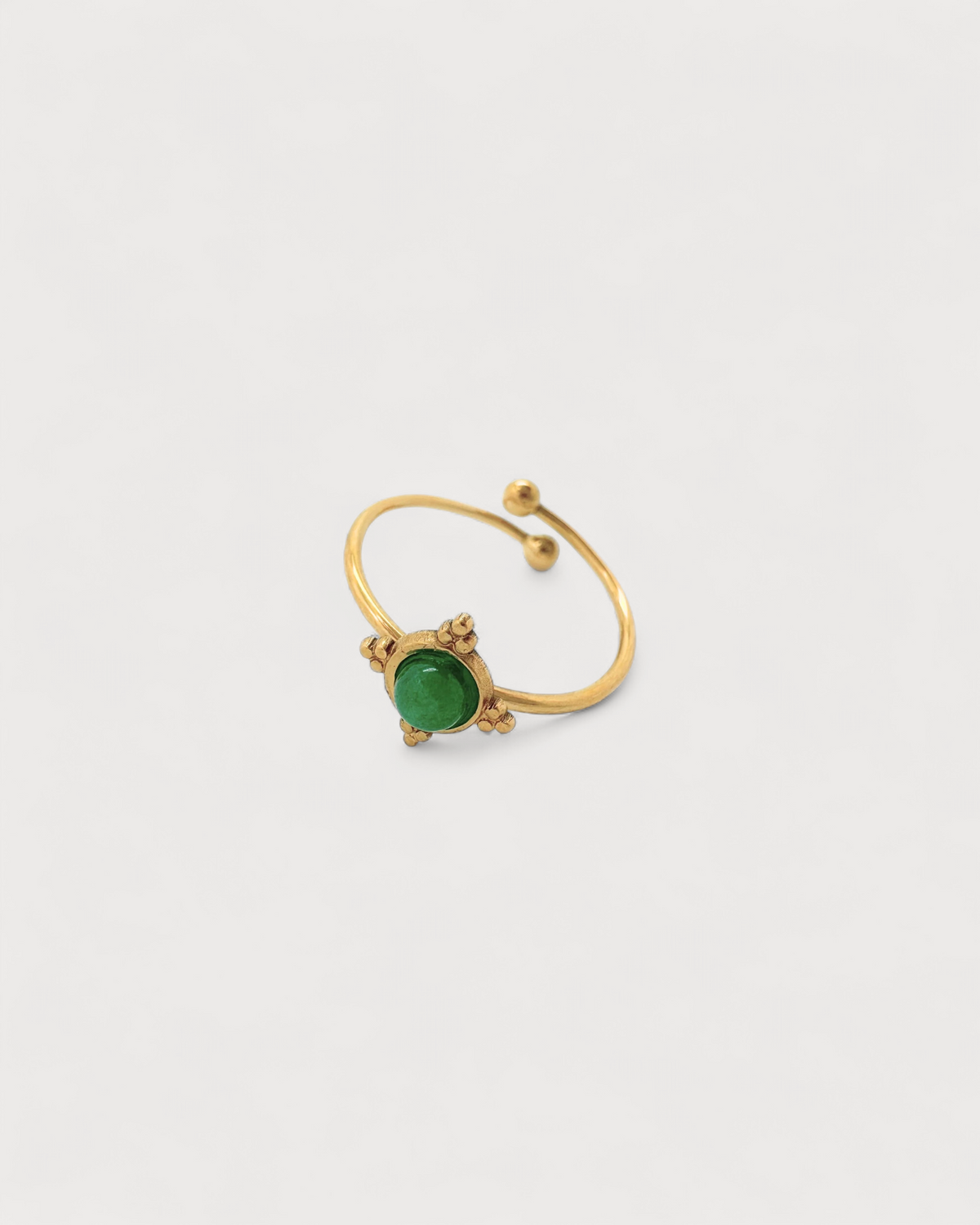 Minimalistic stone - Ring - Stainless Steel - Adjustable - Natural stone