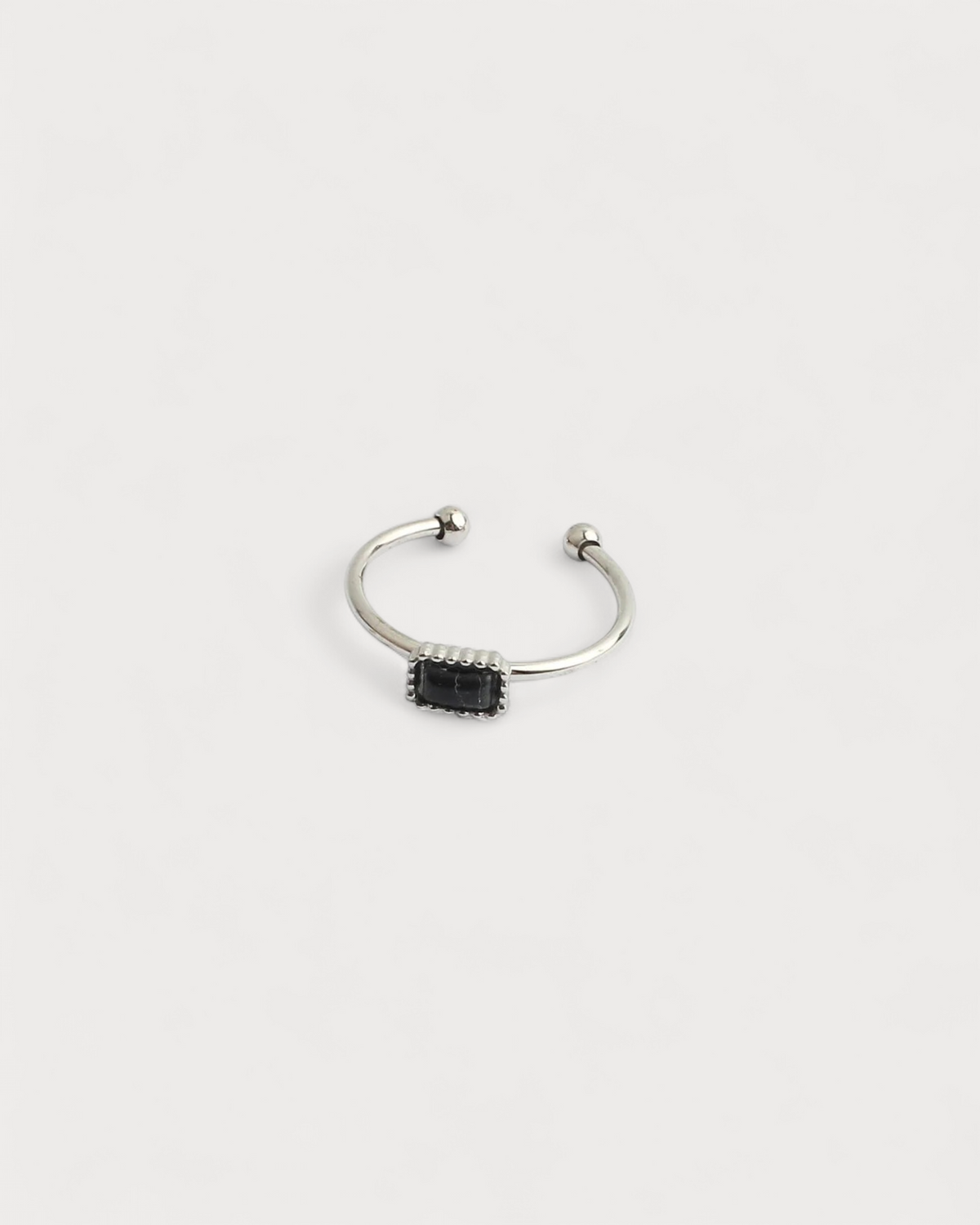 Karma - Ring -  Natural Stone - Stainless Steel - Adjustable