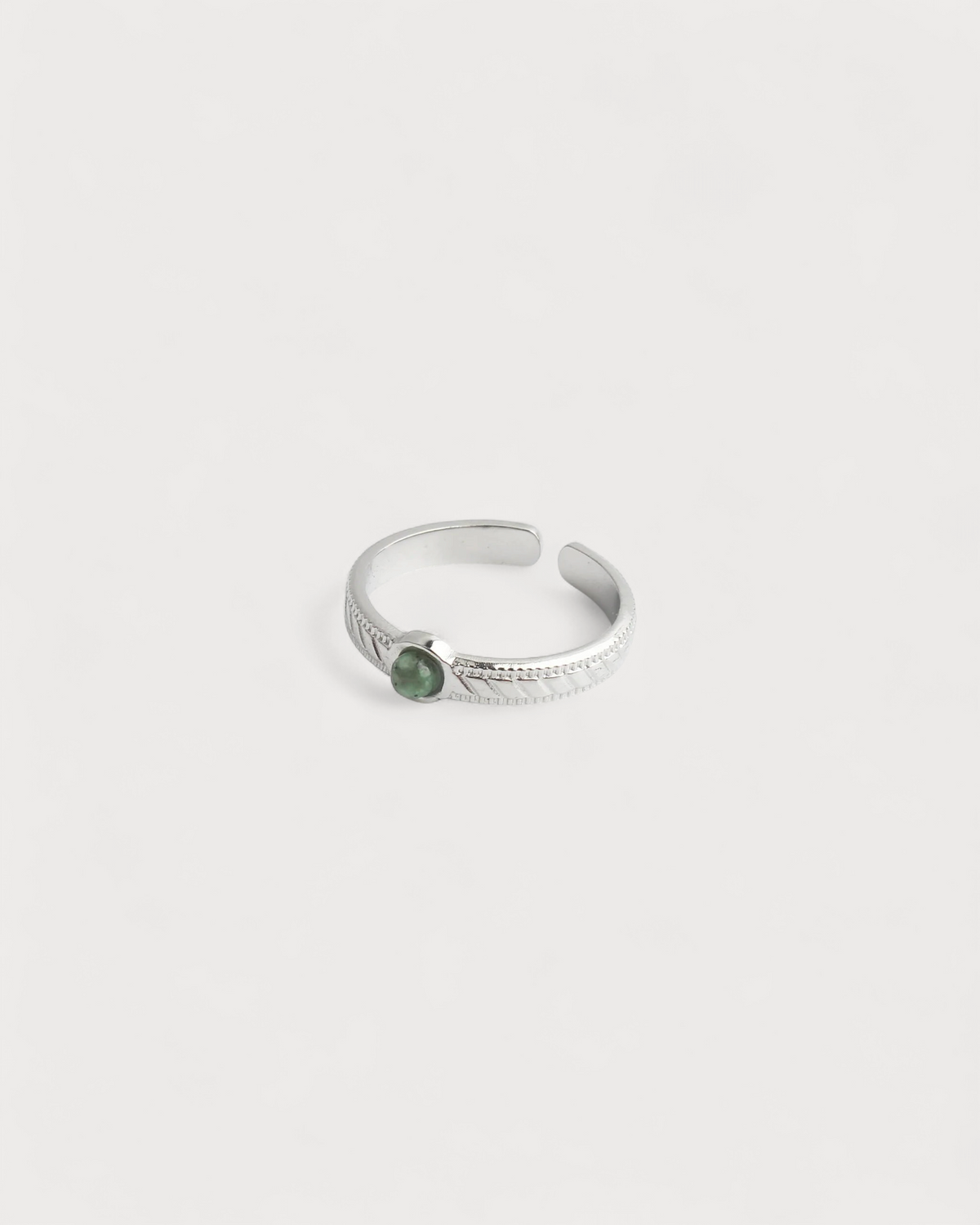 Zosia - Ring - Natural Stone - Stainless Steel - Adjustable