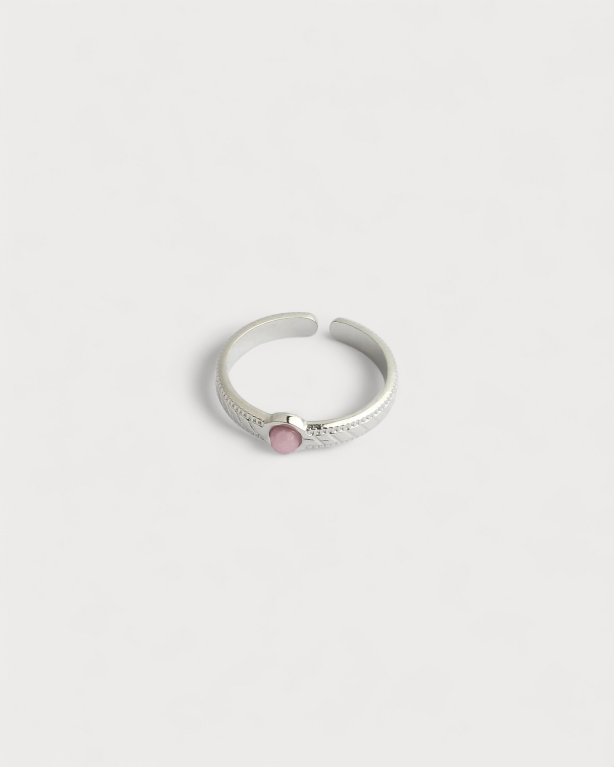 Zosia - Ring - Natural Stone - Stainless Steel - Adjustable